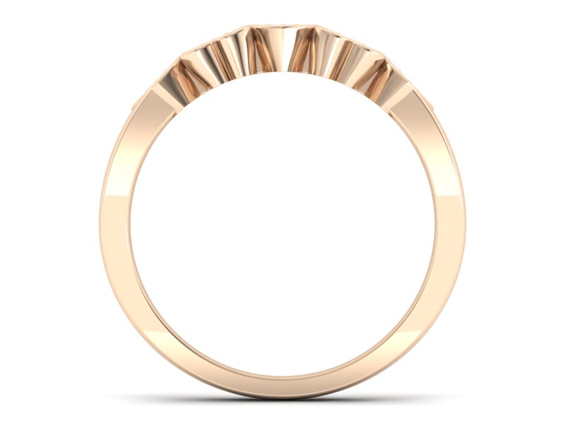 Pierścionek zaręczynowy z brylantami różowe złoto - p16088c — zdjęcie 2
