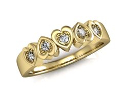 Złoty pierścionek z diamentami żółte złoto 585 - p16088z