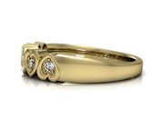 Złoty pierścionek z diamentami żółte złoto 585 - p16088z - 2