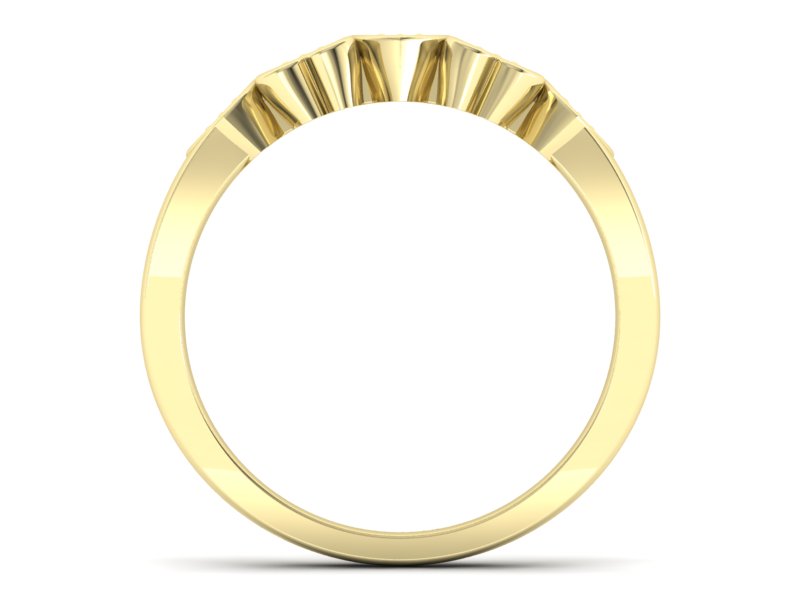 Złoty pierścionek z diamentami żółte złoto - p16088z — zdjęcie 2