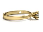 Pierścionek zaręczynowy z brylantem żółte złoto - p16091z - 2