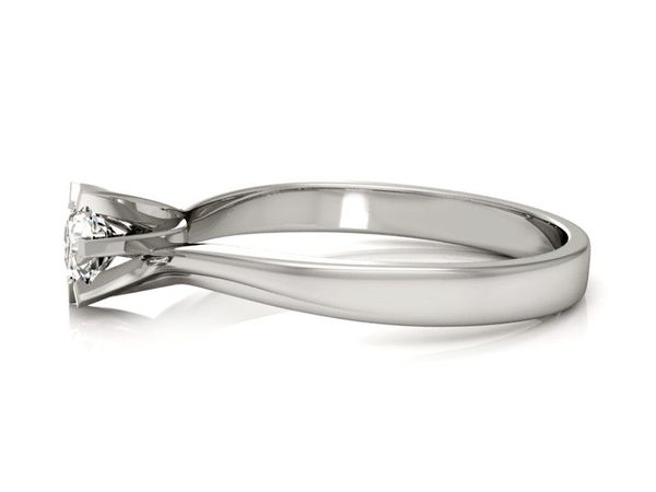 Pierścionek zaręczynowy z brylantem białe złoto - p16093b