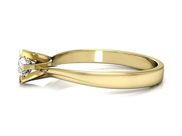 Złoty Pierścionek z brylantem żółte złoto 585 - p16093z