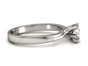 Pierścionek zaręczynowy z brylantem białe złoto - p16094b - 2