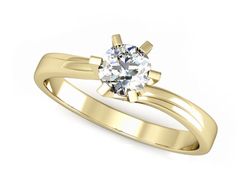 Złoty pierścionek z brylantem złoto próba 585 - p16094z
