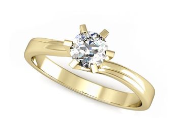 Złoty pierścionek z brylantem złoto próba 585 - p16094z - 1