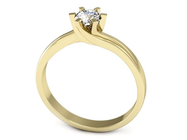 Złoty pierścionek z brylantem złoto próba 585 - p16094z