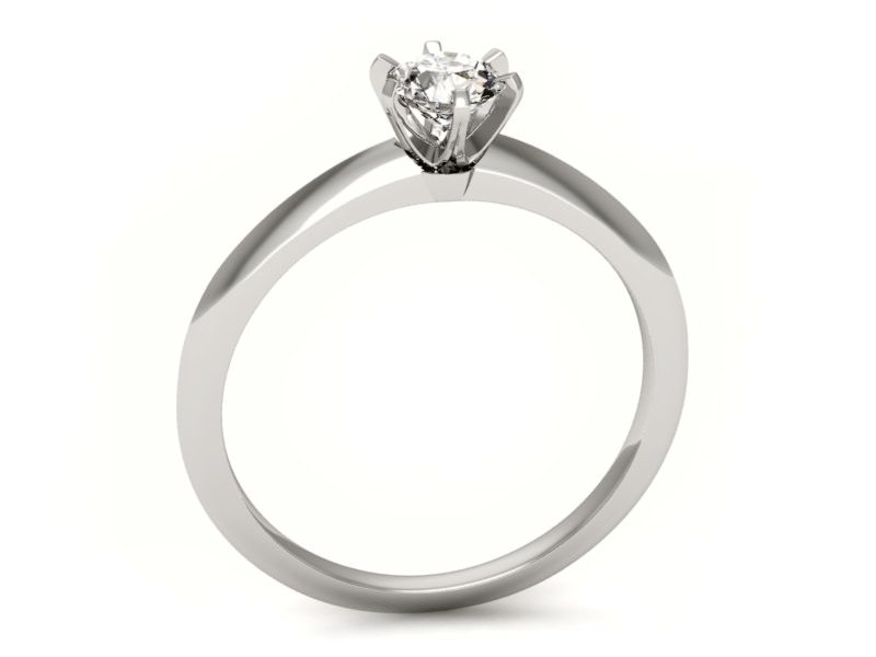 Pierścionek zaręczynowy z brylantem - p16097b — zdjęcie 3