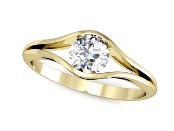 Pierścionek na zaręczyny z diamentem złoto 585 - p16101z - 1