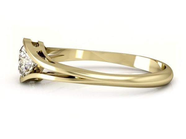 Pierścionek na zaręczyny z diamentem złoto 585 - p16101z