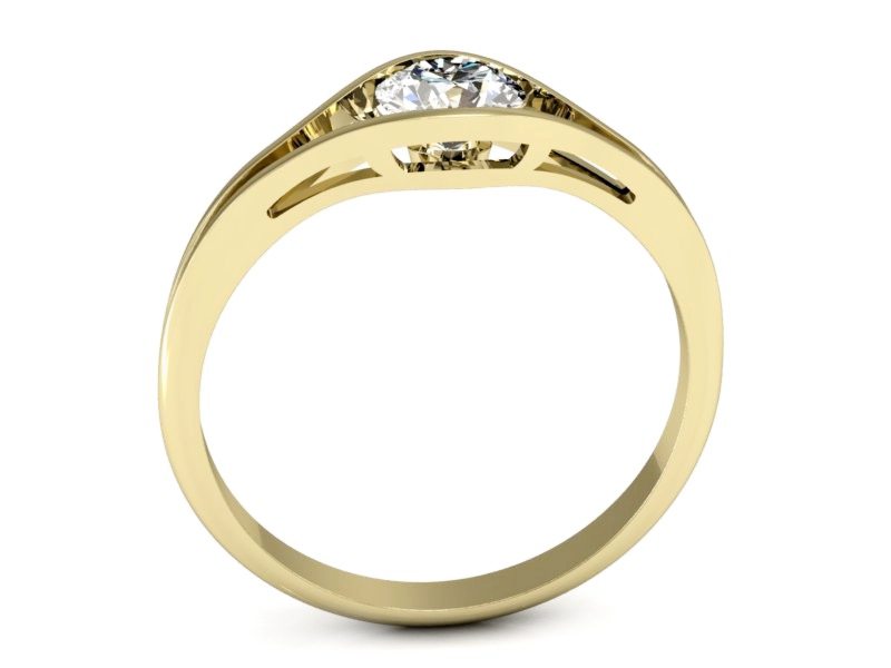 Pierścionek na zaręczyny z diamentem - p16101z — zdjęcie 3