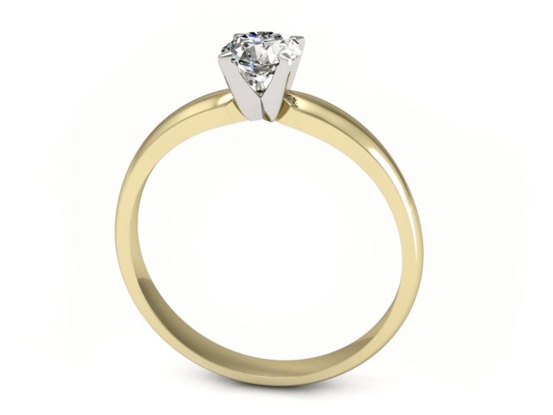 Pierścionek zaręczynowy z diamentem złoty - p16103zb — zdjęcie 3