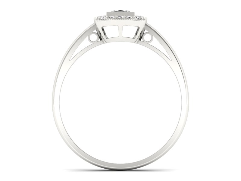 Pierścionek zaręczynowy z diamentami - p16105b — zdjęcie 2