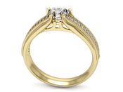 Pierścionek zaręczynowy z diamentami złoto 585 - p16107z - 3