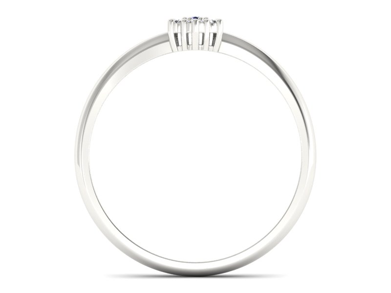 Pierścionek z tanzanitem białe złoto i brylantami - p16109bt — zdjęcie 2