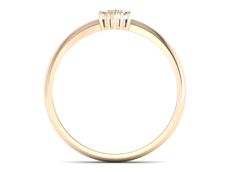 Złoty pierścionek z brylantami różowe złoto - p16109c — zdjęcie 2
