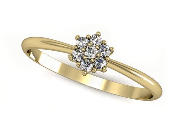 Pierścionek zaręczynowy z brylantami złoto proba 585 - p16109z- 1