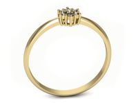 Pierścionek zaręczynowy z brylantami złoto proba 585 - p16109z- 3