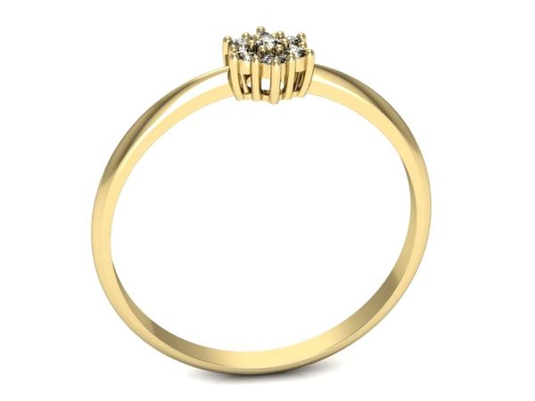 Pierścionek zaręczynowy z brylantami złoto 585 - p16109z