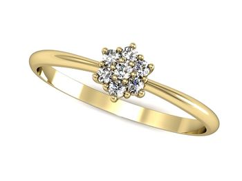 Pierścionek zaręczynowy z brylantami złoto 585 - p16109z - 1