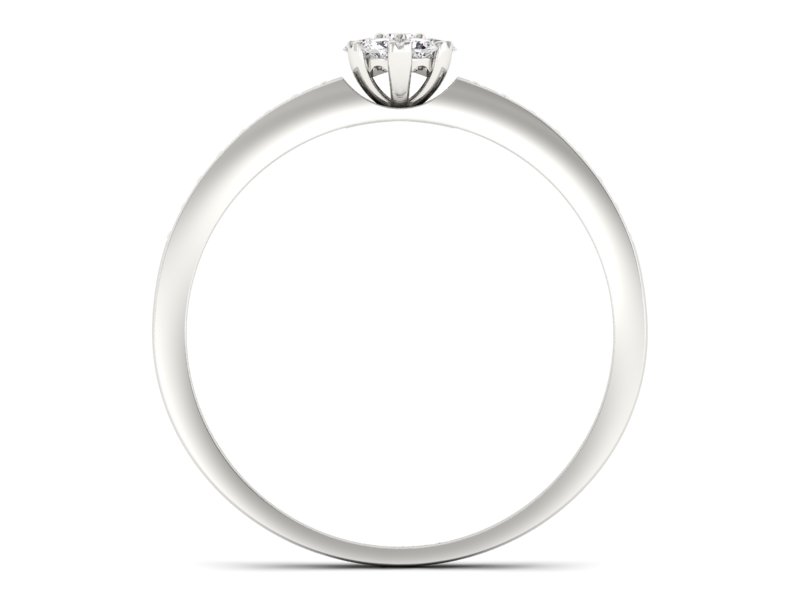 Złoty pierścionek z brylantami białe złoto - p16114b — zdjęcie 2