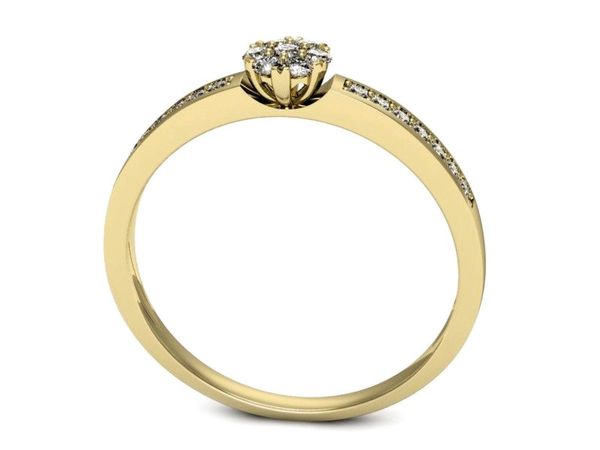 Pierścionek zaręczynowy z diamentami złoto 585 - p16114z
