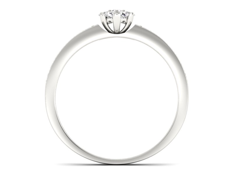 Pierścionek zaręczynowy z brylantami - p16115b — zdjęcie 2