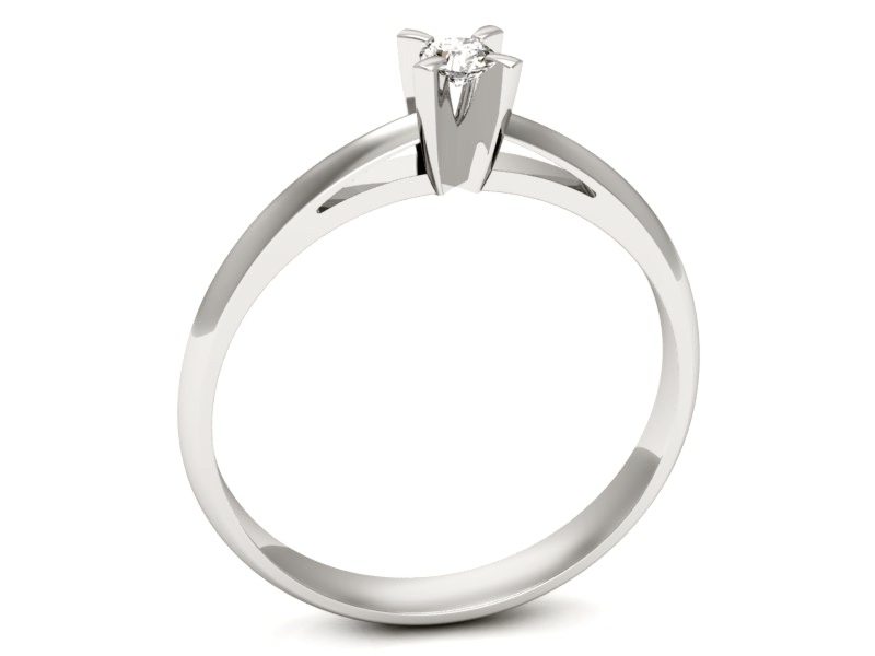 Pierścionek zaręczynowy z brylantem białe złoto - p16116b_Vs — zdjęcie 3
