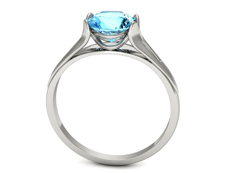 Złoty pierścionek z topazem białe złoto - p16121ba — zdjęcie 3