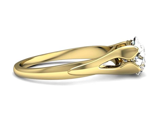Złoty Pierścionek z brylantem żółte złoto 585 - p16121z
