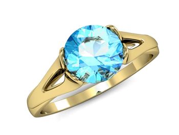 Złoty pierścionek z topazem złoto proba 585 - p16121za - 1