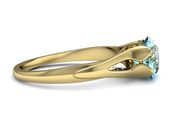 Złoty pierścionek z topazem złoto proba 585 - p16121za - 2