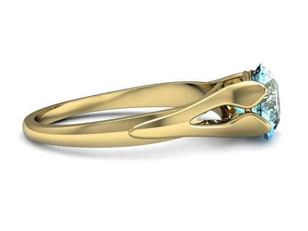 Złoty pierścionek z topazem złoto proba 585 - p16121za