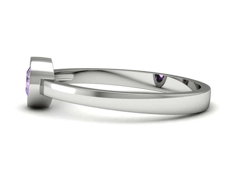 Złoty pierścionek z tanzanitem białe złoto - p16129bt — zdjęcie 2