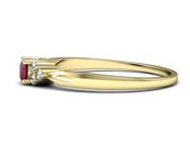 Złoty Pierścionek z rubinem i brylantami - p16131zr - 2
