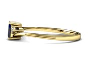 Złoty Pierścionek z szafirem i brylantami - p16133zsz - 2