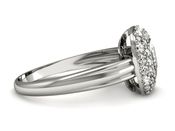 Pierścionek zaręczynowy z diamentami białe złoto - p16136b - 2