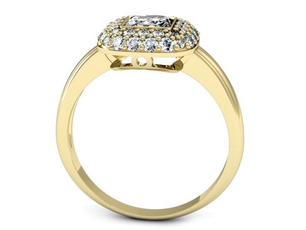 Pierścionek zaręczynowy z diamentami złoto 585 - p16136z