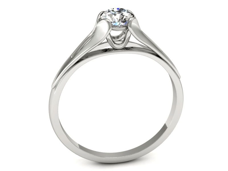 Złoty pierścionek z diamentem złoto - p16139b — zdjęcie 3