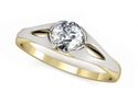 Złoty Pierścionek zaręczynowy z brylantem - p16139zb