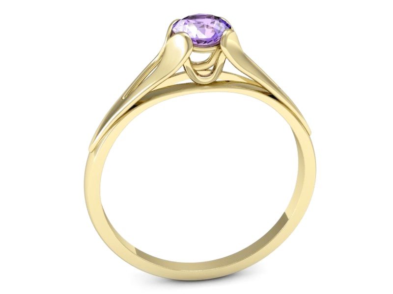 Pierścionek zaręczynowy z tanzanitem - p16139zt — zdjęcie 3