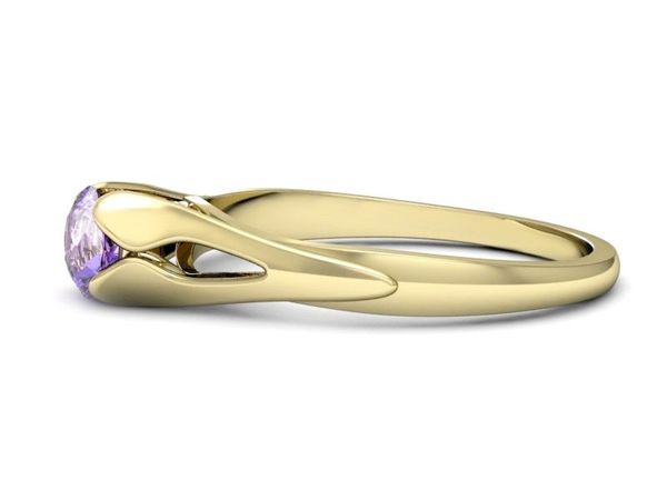 Pierścionek zaręczynowy z tanzanitem złoto 585 - p16139zt