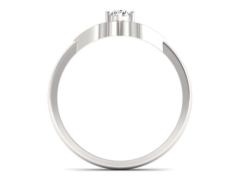 Pierścionek zaręczynowy z brylantem białe złoto - p16142b — zdjęcie 2