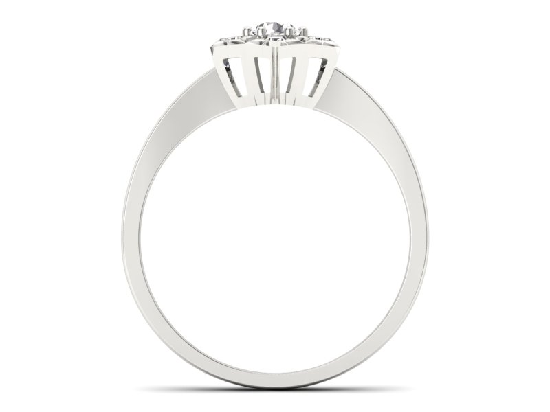 Złoty pierścionek z brylantami białe złoto - p16145b — zdjęcie 2