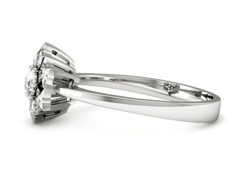 Pierścionek z diamentem i brylantami - p16145b_P_I — zdjęcie 5