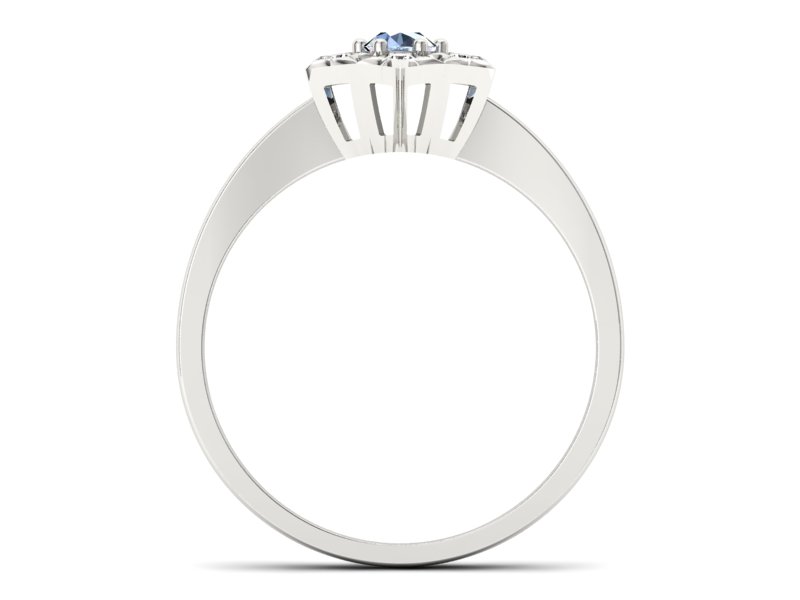 Pierścionek z topazem i brylantami - p16145ba — zdjęcie 2