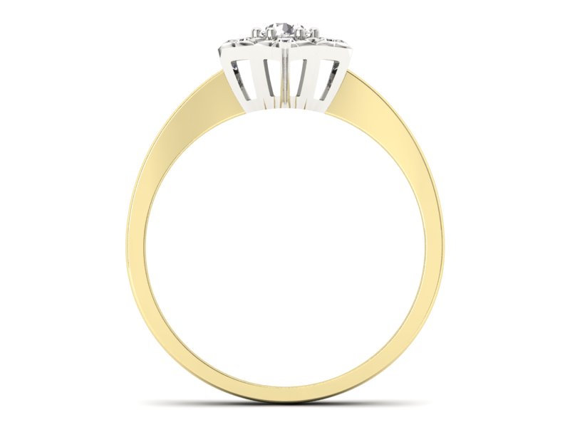 Pierścionek zaręczynowy z brylantami - p16145zb — zdjęcie 2