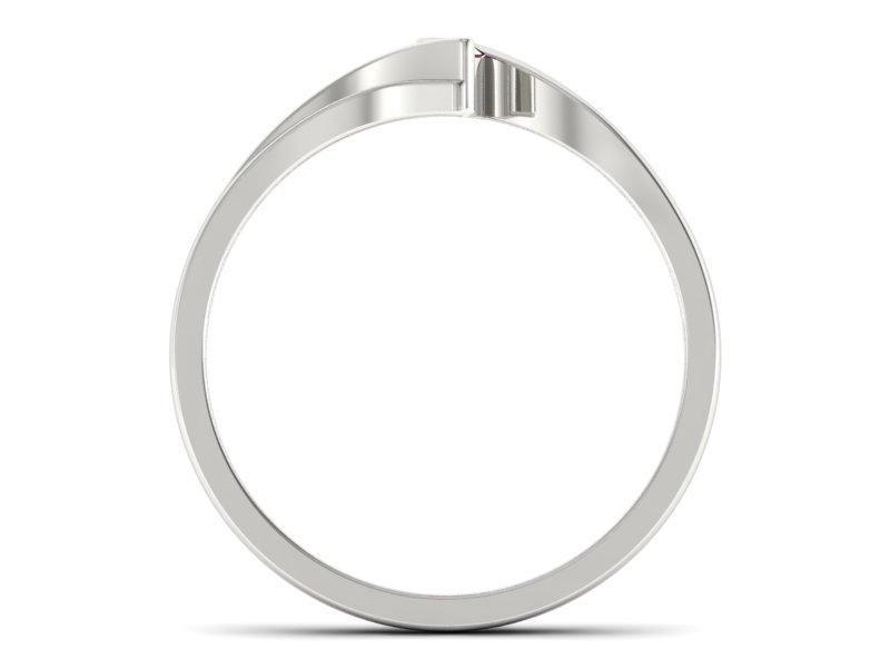 Złoty pierścionek z rubinem białe złoto - p16146br — zdjęcie 2