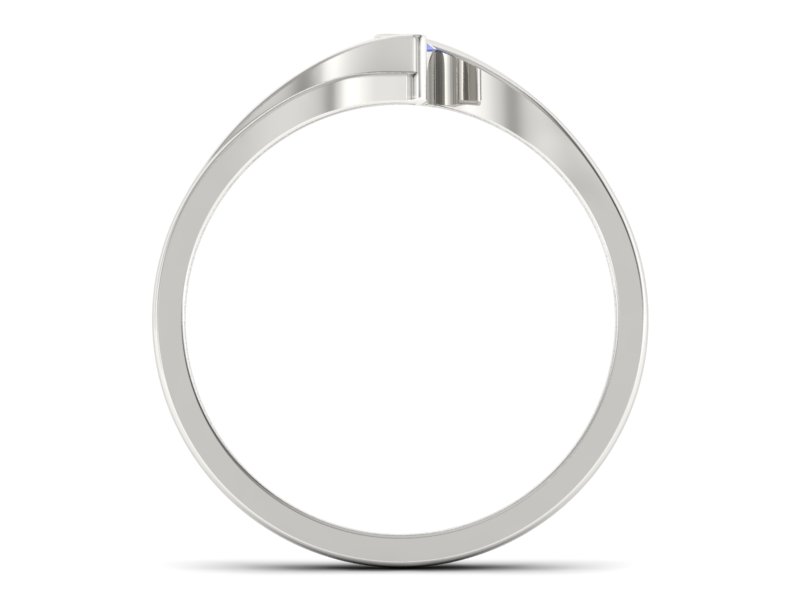 Złoty pierścionek z tanzanitem białe złoto - p16146bt — zdjęcie 2