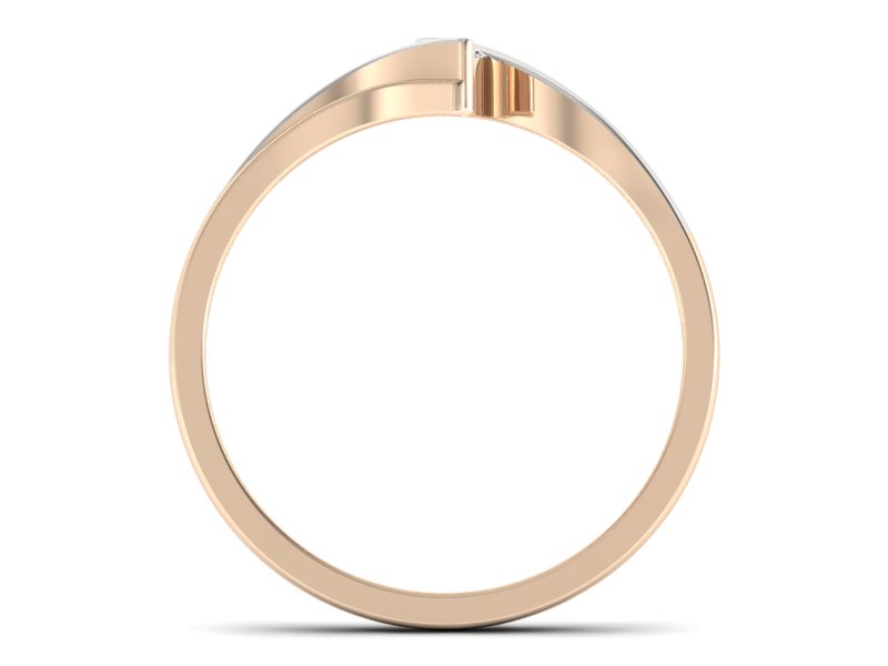 Pierścionek z brylantem z różowego złota - p16146cb — zdjęcie 2